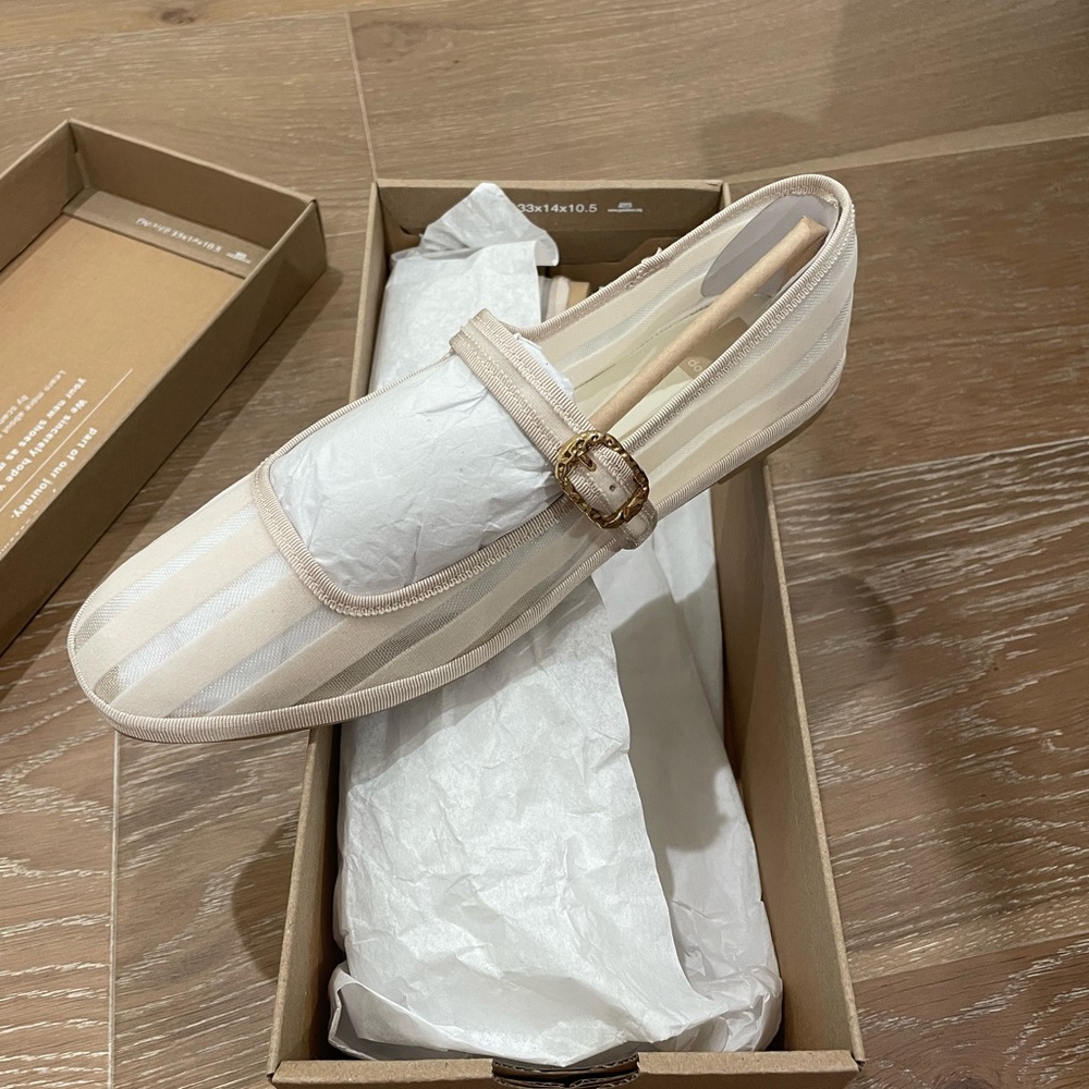 Dolce Vita Striped Cream Loafers